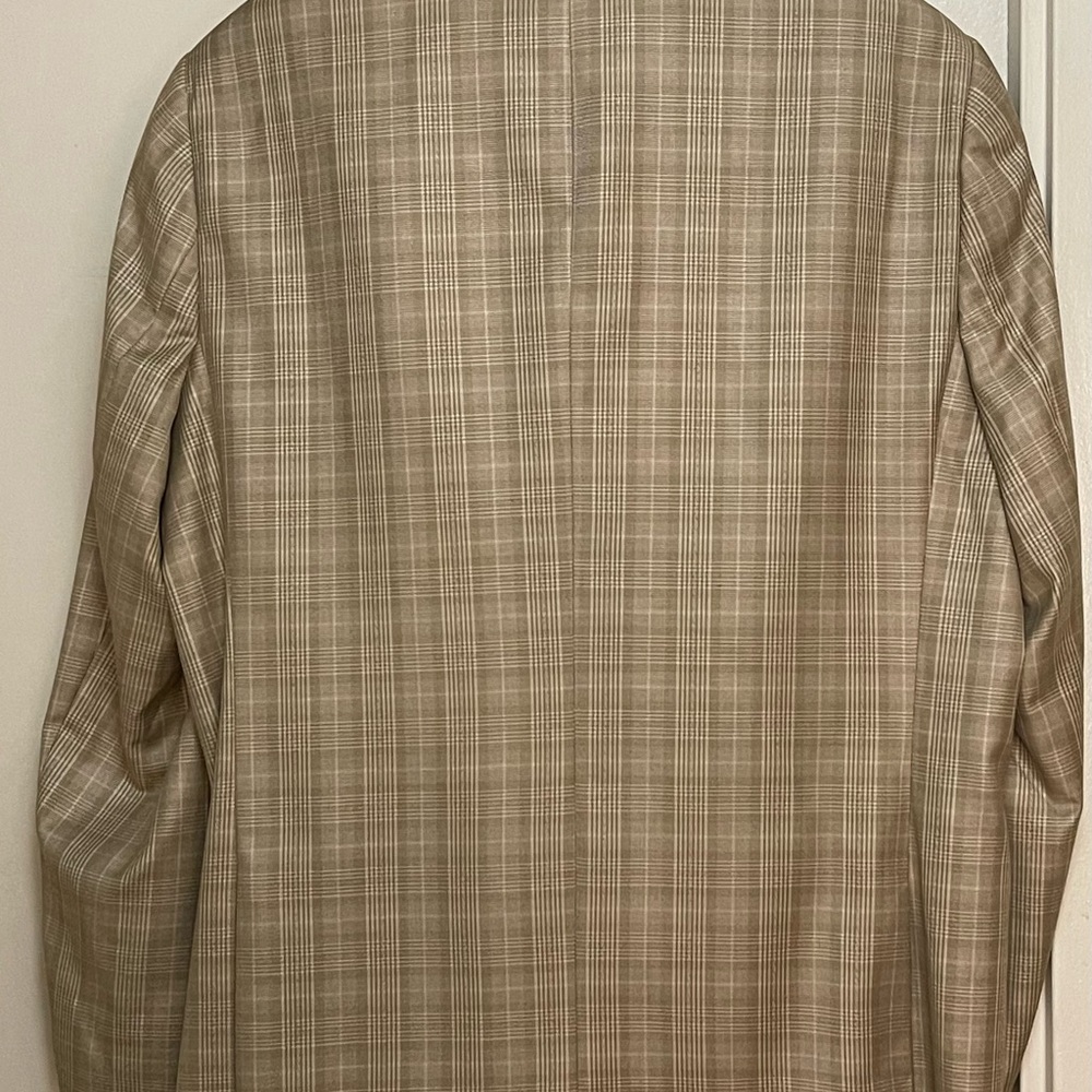 Gold Tan Checkered Suit - image 2